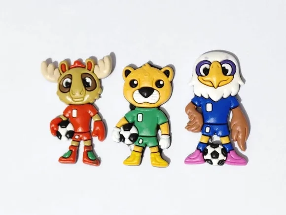 Aplique Mascotes da Copa do Mundo Pacote com 6 Unidades