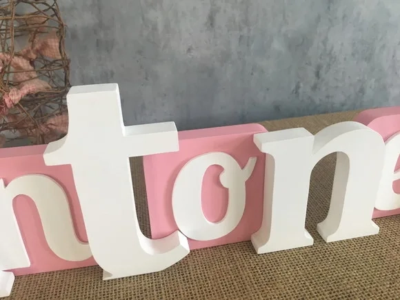 Letras de MDF -Nomes Blocos Borboleta