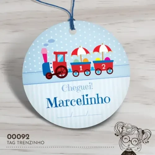 Tag Redonda Trenzinho - 00092
