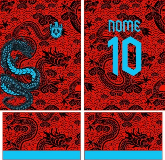 Arte Vetor Camisa Interclasse Dragão Mod-135