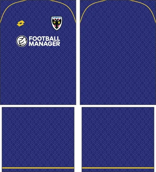 Arte Vetor Camisa Afc Wimbledon Local 2025-2026