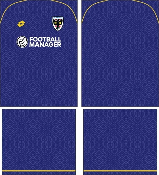 Arte Vetor Camisa Afc Wimbledon Local 2025-2026