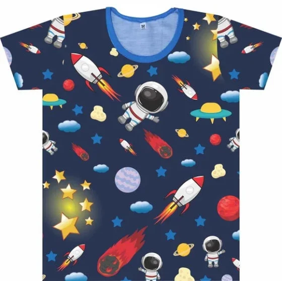 Camiseta Infantil Espacial