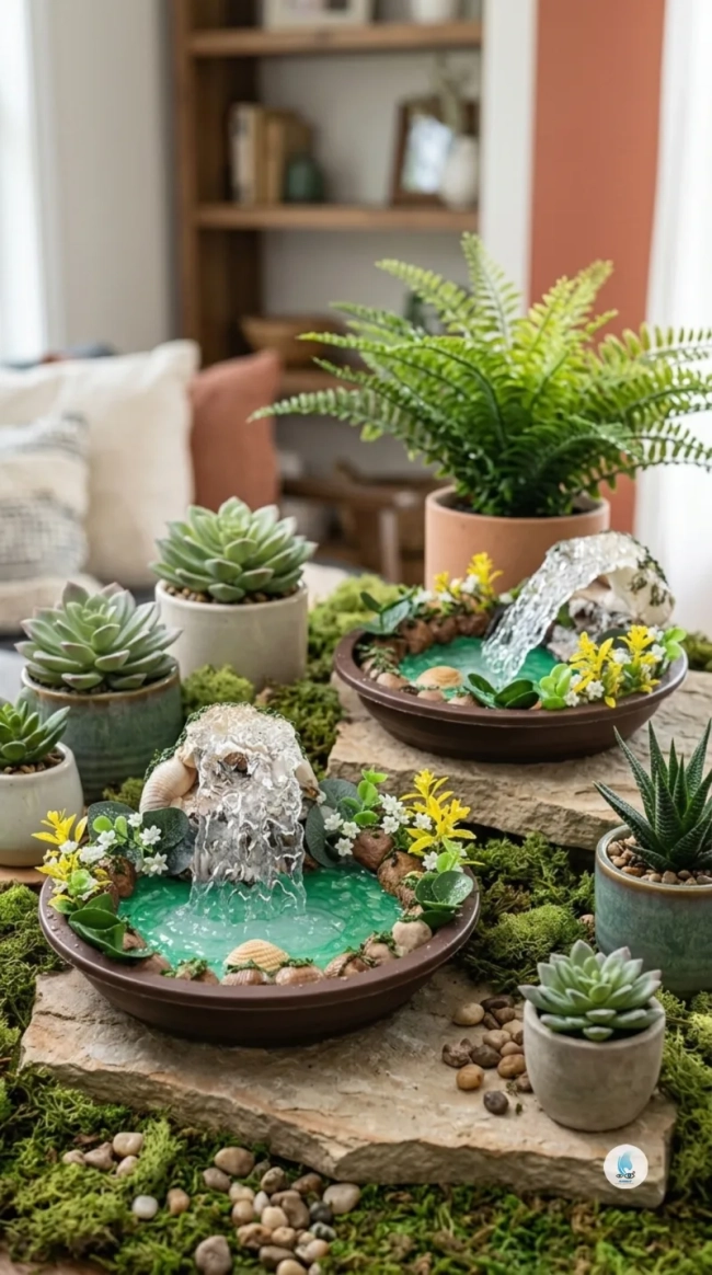 Fonte Artesanal Artificial para Decoração - Não Uso de Água