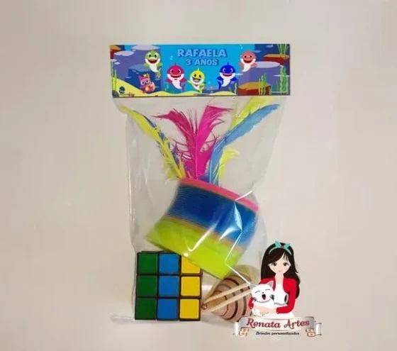 Kit Brinquedos Retrô Tema Baby Shark