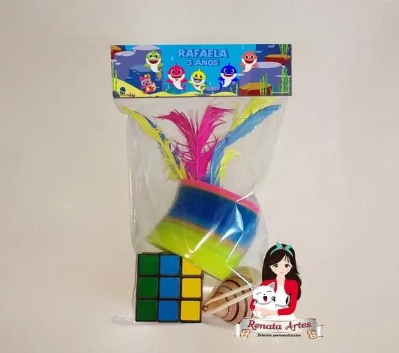 Kit Brinquedos Retrô Tema Baby Shark