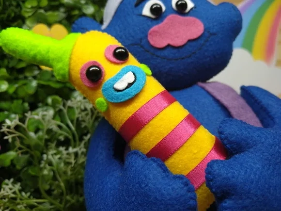 Trolls de Feltro - Biggie e Mr. Dinkle