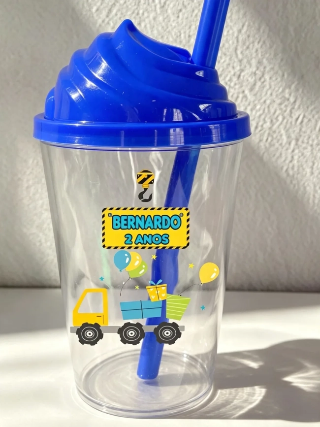 Copo Tampa Chantilly Personalizado Construção Civil