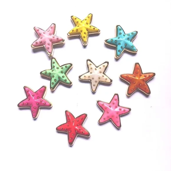 Apliques Estrela do Mar Colorida de 2,2cm 20 Unidades