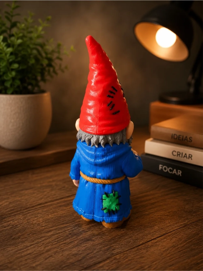 Gnomo Decorativo com Xícare de café de Cogumelo em Impressão 3D