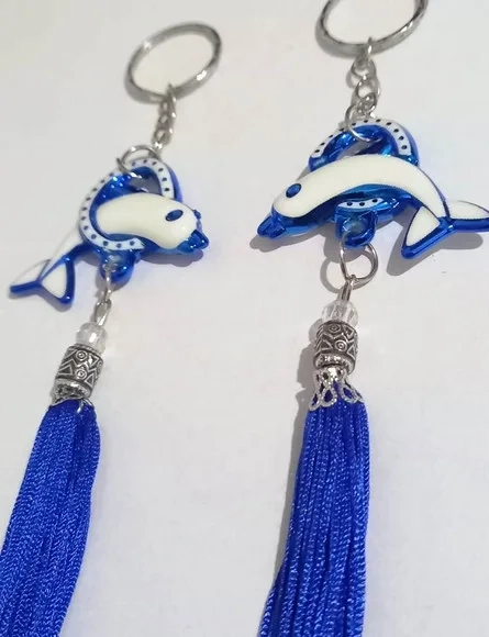 Chaveiro Golfinho Azul - 3 Peças