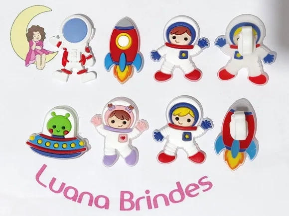 Astronautas C/adaptador de Crocs ou Tênis Pacote C/6 Unidade