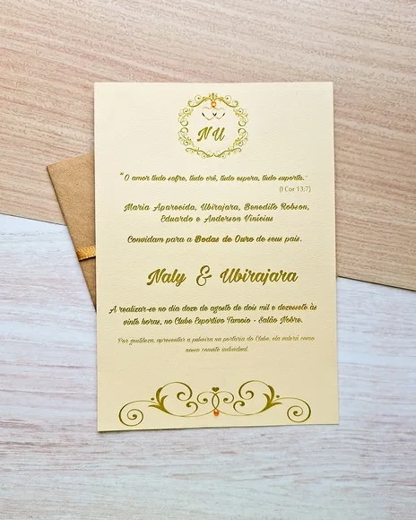 Convite de Bodas ou Casamento Estilo Rústico