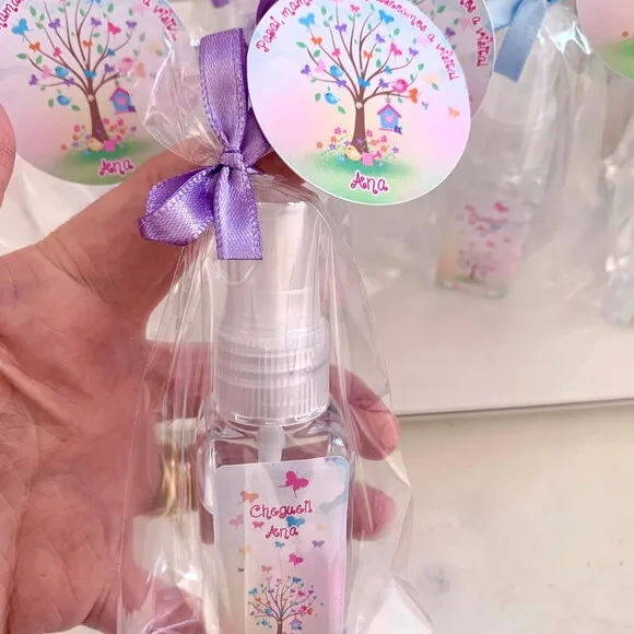 Álcool 70% Spray Lembrancinha maternidade Jardim Encantado