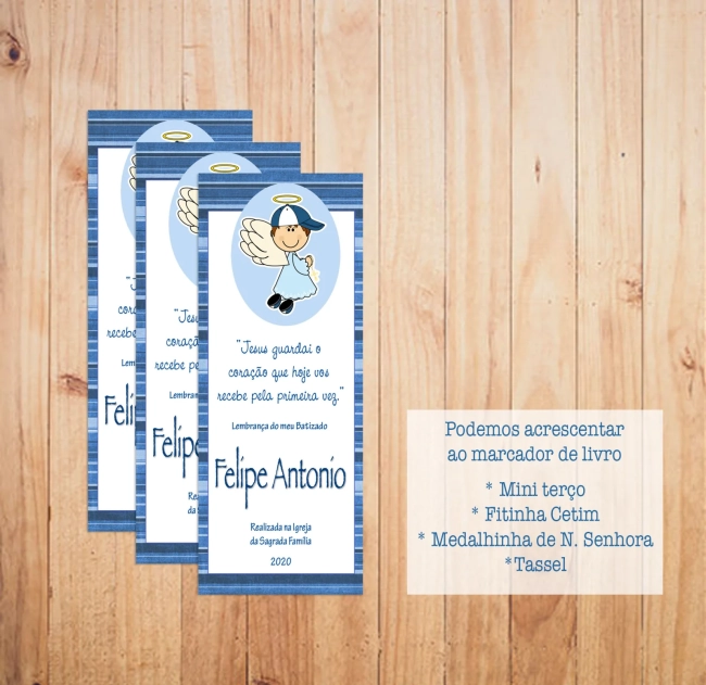 Lembrança batizado - Marcador de livro