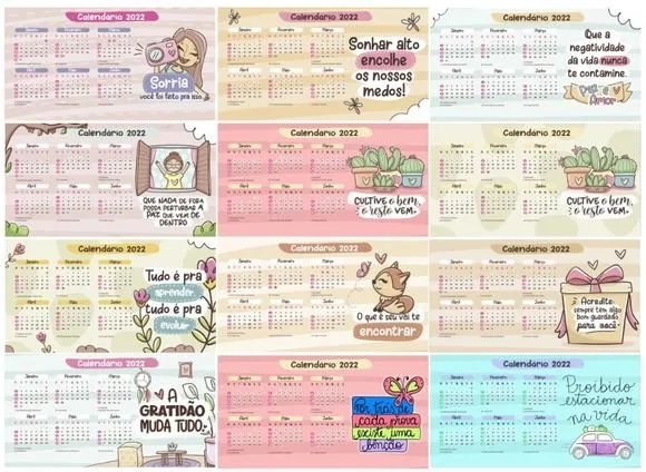 Calendário de Mesa Motivacional