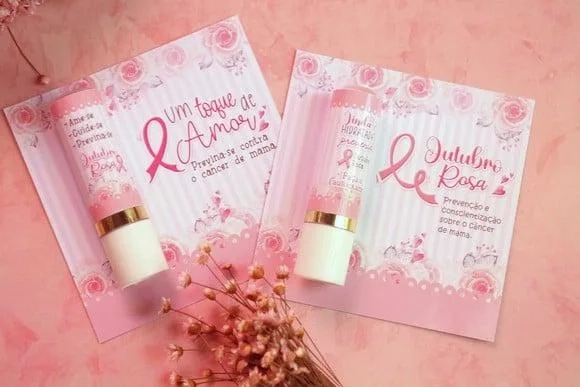 Cartão com Manteiga de Cacau Outubro Rosa