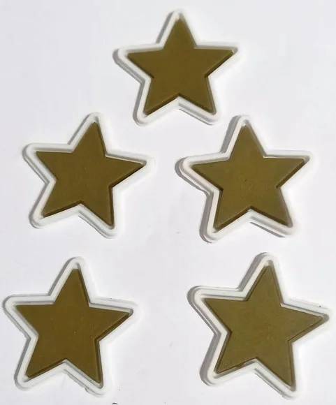 Aplique Estrela Emborrachado 2,5cm - 7 Unidades