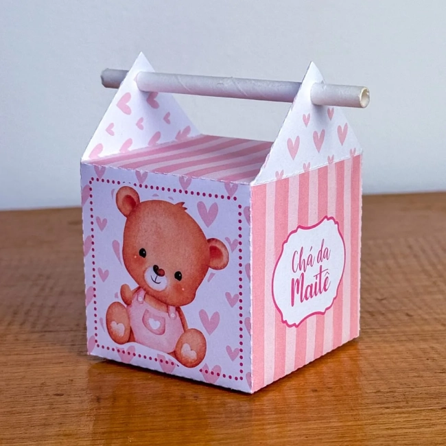 PEGUE E MONTE - Kit Festa URSINHO ROSA - Decoração de Festa | Lembrancinhas | Aniversário | Personalizados
