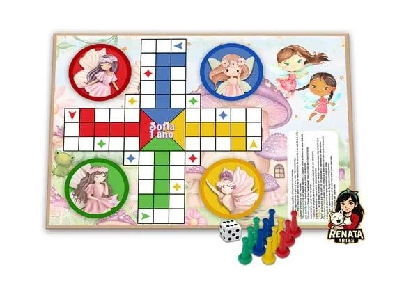Jogo de Ludo Personalizado Fadas