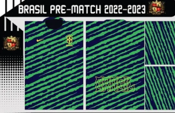 Vetor Camisa do Brasil Pré Jogo 2022/2023