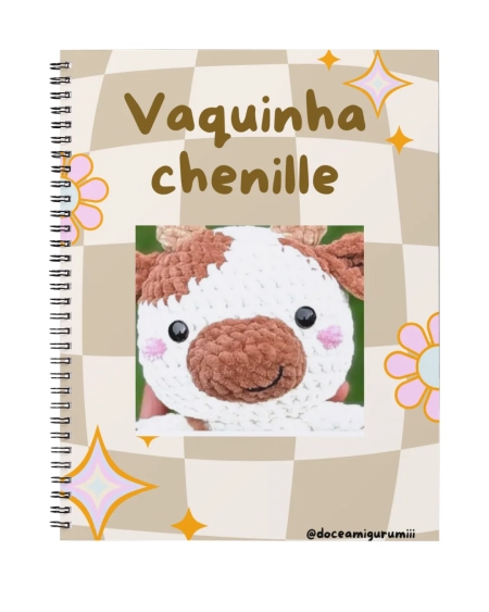 Vaquinha chenille Amigurumi (Receita PDF)