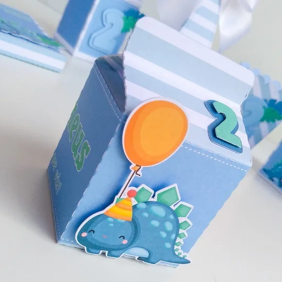 Kit 30 Lembrancinhas Dino Azul