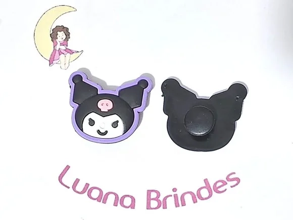 Pins de Crocs Keroppi e Kuromi Emborrachado 10 Unidades