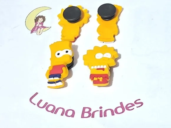 Pins de Crocs os Simpsons Emborrachado Pacote com 6 Unidades