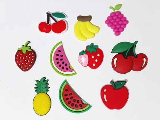 Aplique Fruta Emborrachado Pacote com 10 Unidades Variados