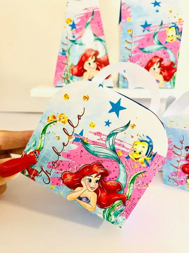 Kit lembrancinha Ariel Aquarelada