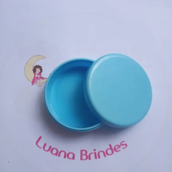 Latinha Azul de Plástico 5,5cm Pacote com 12 Unidades