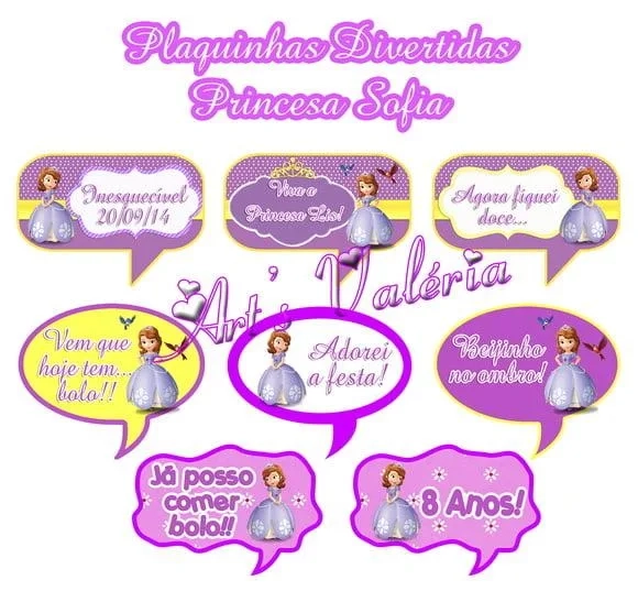 Placa com Frases p/ fotos - Personagens