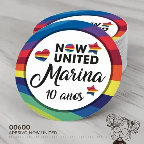 Adesivo Redondo Now United - 00600
