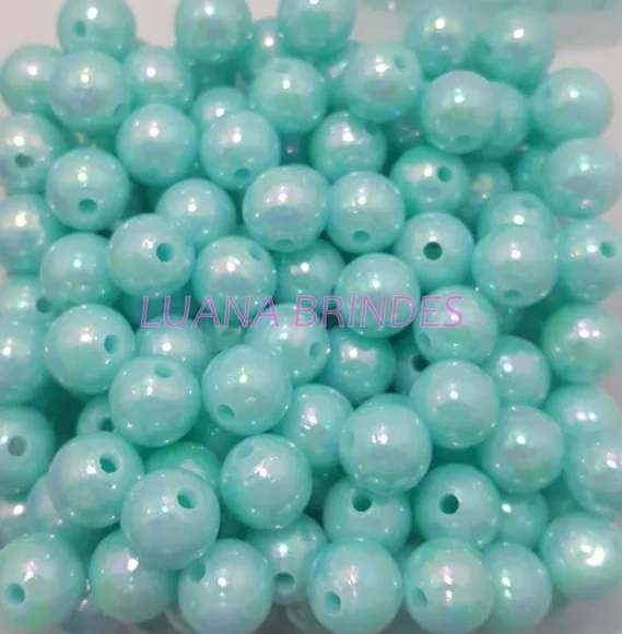 Pérola ABS Irisada Tiffany - 8mm - pct c/100 unidades
