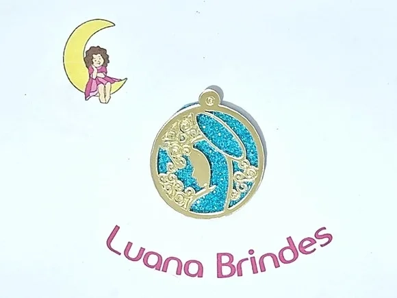 Pingente Nossa Senhora de Acrílico C/e V a 4cm Pct C/5 Unid
