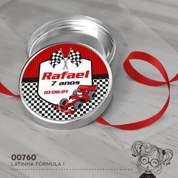 Latinha Adesivada Fórmula I - 00760