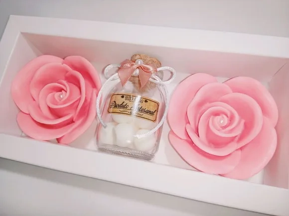 Kit Presente de Aniversário, Pote de Pérolas com Sabonetes