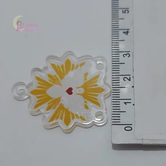 Entremeio Divino Espírito Santo de acrílico - pct c/4 unid
