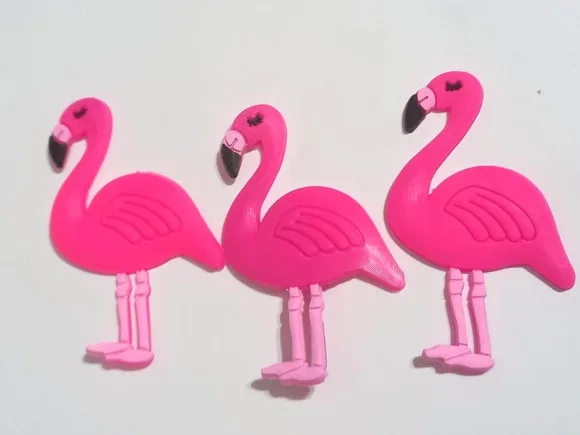 Aplique Flamingo Emborrachado 7,2cm - 6 Unidades