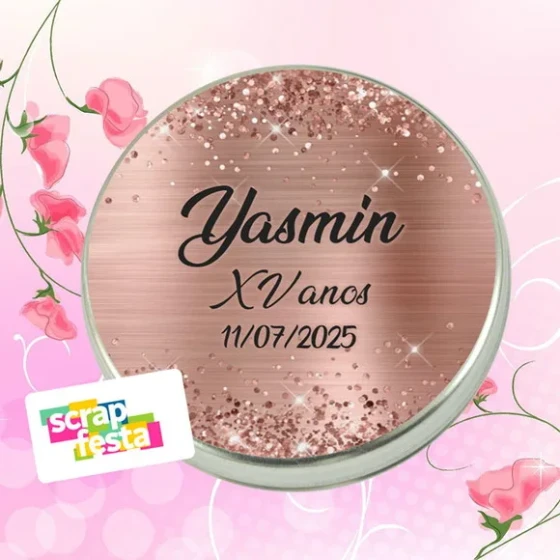 Latinha Personalizada Festa de Aniversário 15 Anos Brilho