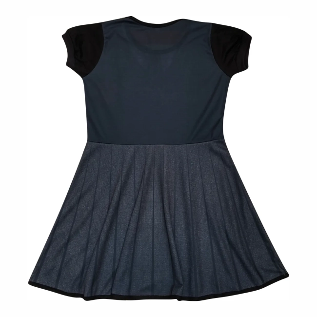 Vestido Infantil Fantasia Uniforme de Escola de Magia com Gravata Listrada
