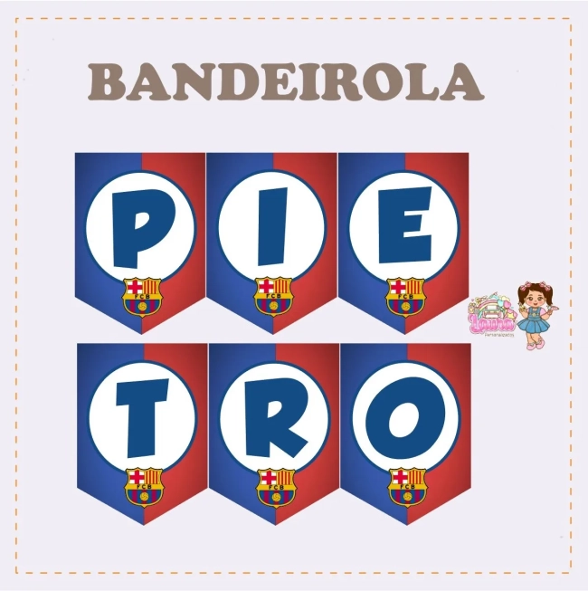 Kit Festa Só Um Bolinho BARCELONA - Decoração de Festa