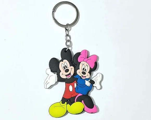 Chaveiro Mickey e Minnie Frente e Verso Emborrachado 1 Peça