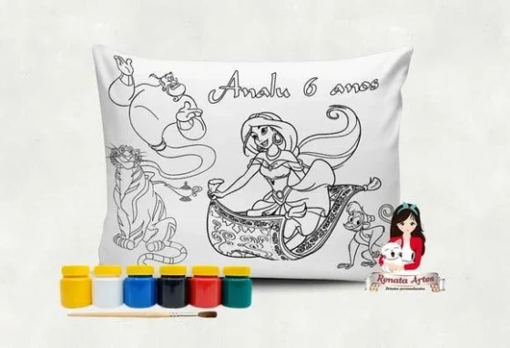 Almofada com Tinta para Colorir Jamine