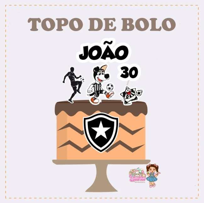 Kit Festa Só Um Bolinho BOTAFOGO - Decoração de Festa
