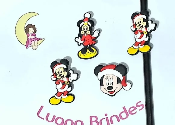 Lápis C/ponteira Mickey e Minnie Natal Pacote com 6 Unidades
