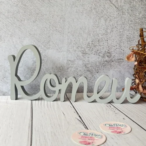 Linha Cursiva -letras Decorativas em mdf Quarto de Bebê