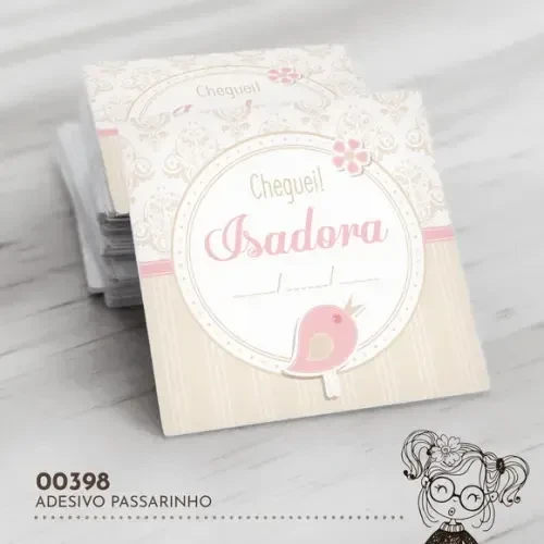 Adesivo Quadrado Passarinho - 00398
