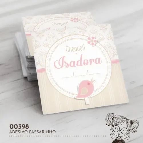 Adesivo Quadrado Passarinho - 00398
